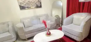 Five Seater Luxury Sofa + Coffee Table + Consel Table With Mirror
