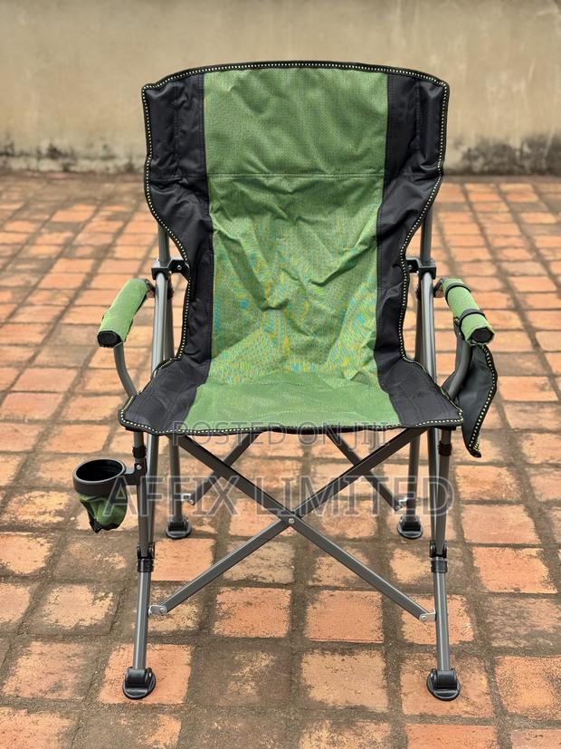 Foldable Heavy Duty Padded ,Waterproof Fabric Chair With Cup Holder