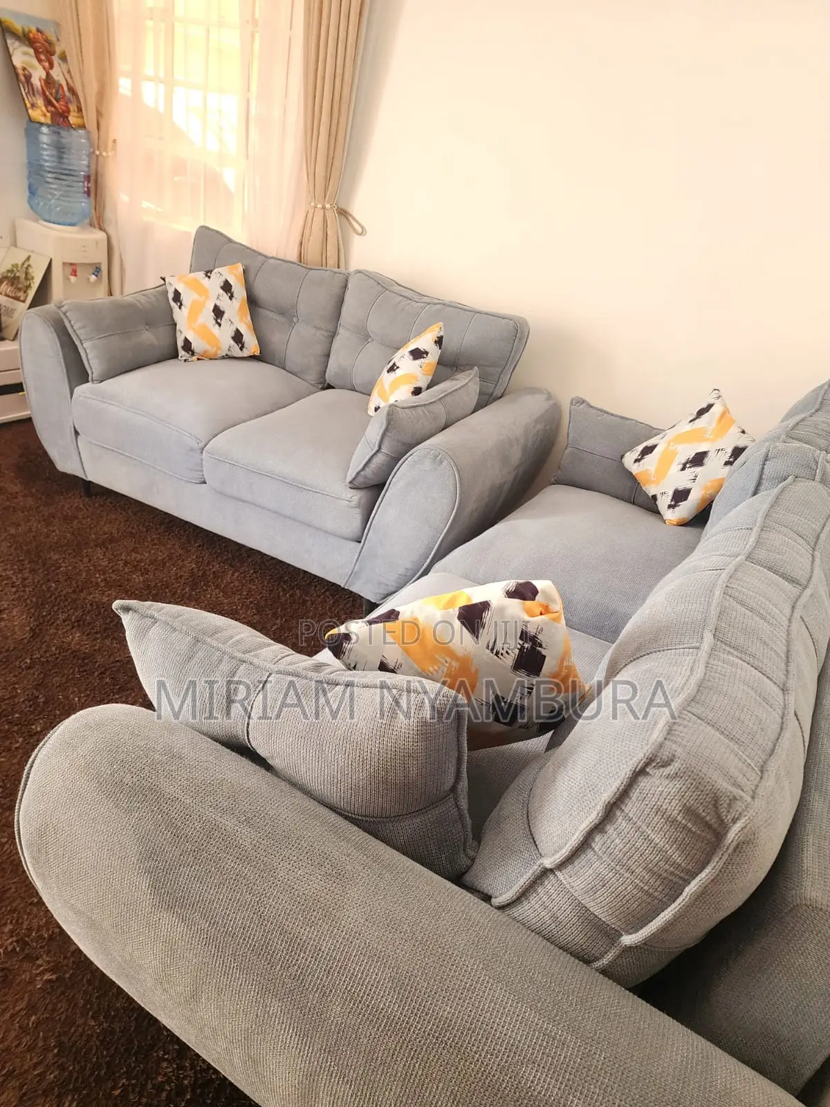 3+2 Seater Gently Used Grey Seats
