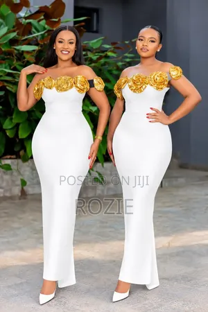 White Short Sleeve Maxi Dress for Women – Elegant Dinner Dress