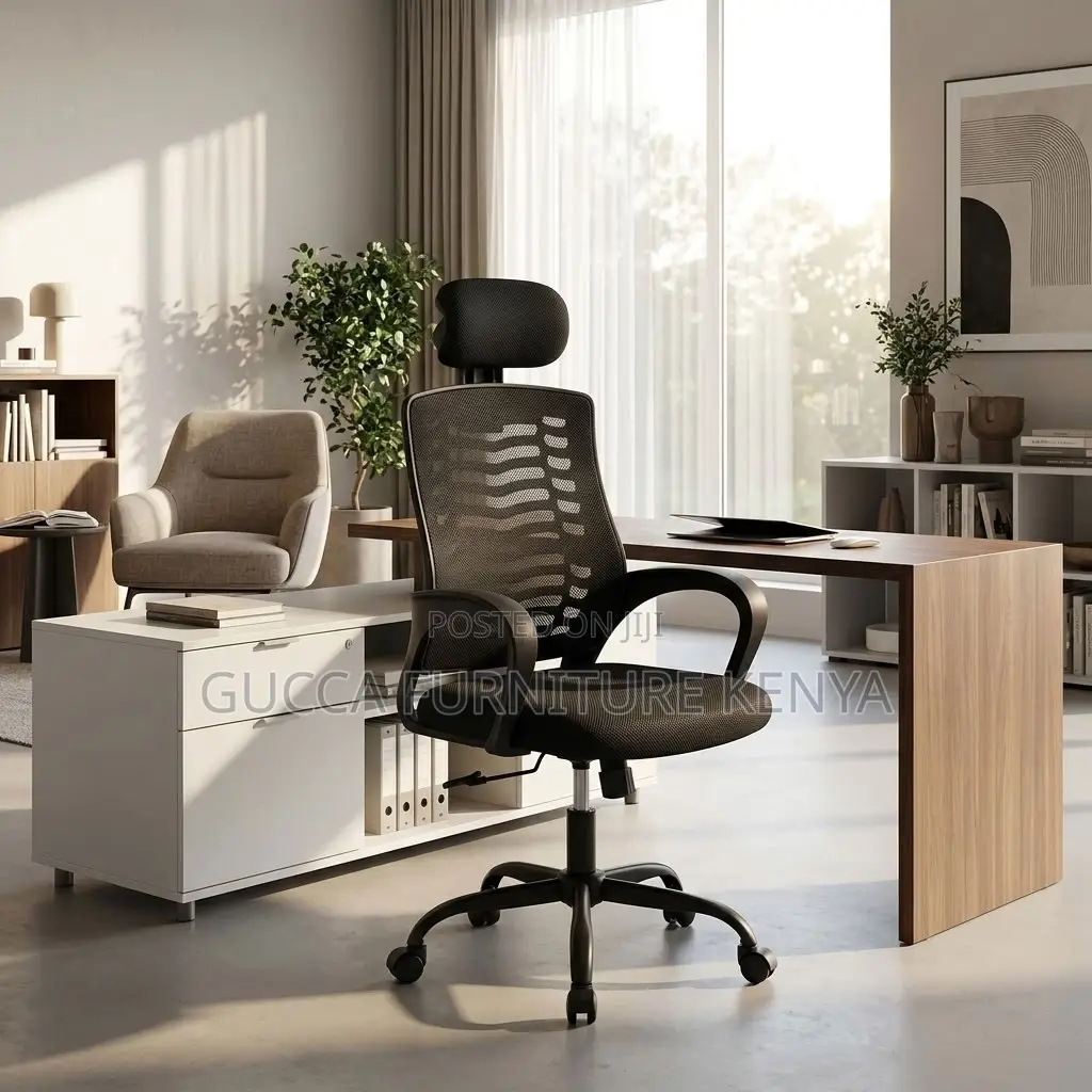 Mesh Computer Seat With Head-Support