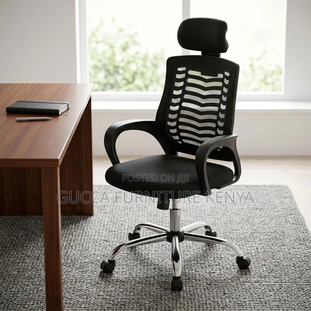 Mesh Computer Seat With Head-Support