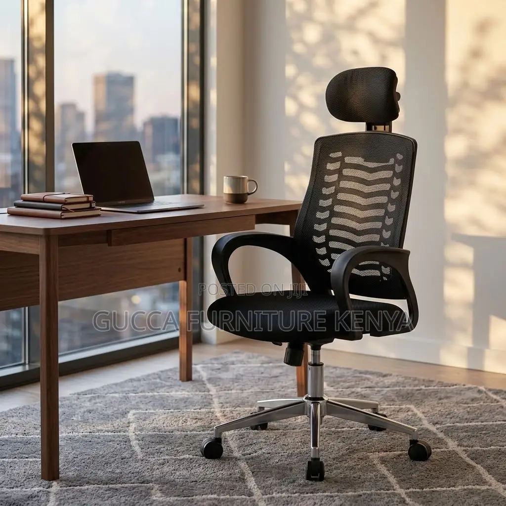 Mesh Computer Seat With Head-Support