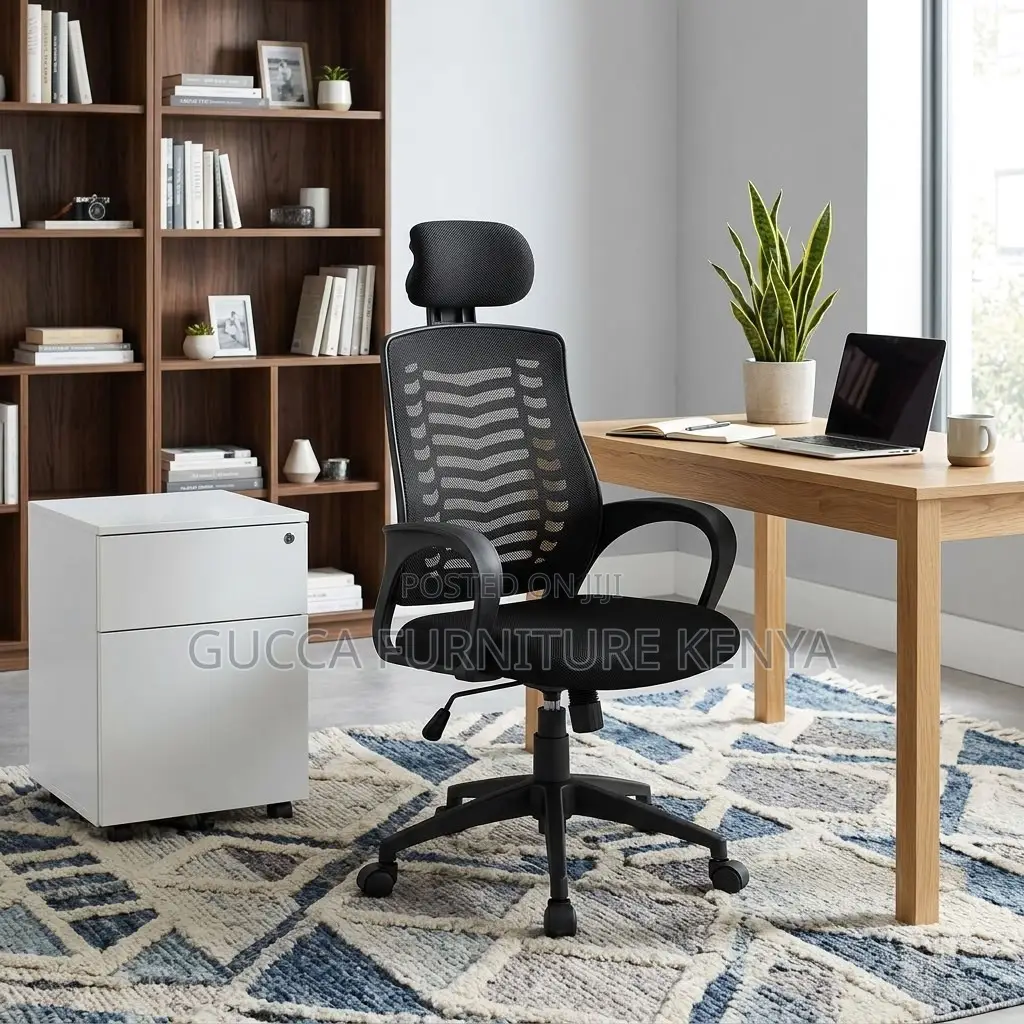 Mesh Computer Seat With Head-Support