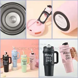 Mood the Cup, Stanley Mug Tumbler With Handle and Straw Lid