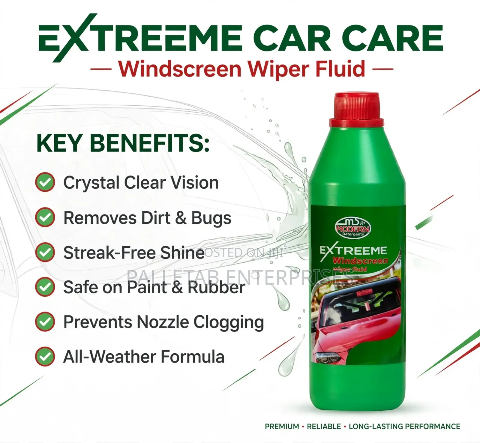 Windshield Wiper Fluid/Glass Cleaner 500ml Undiluted
