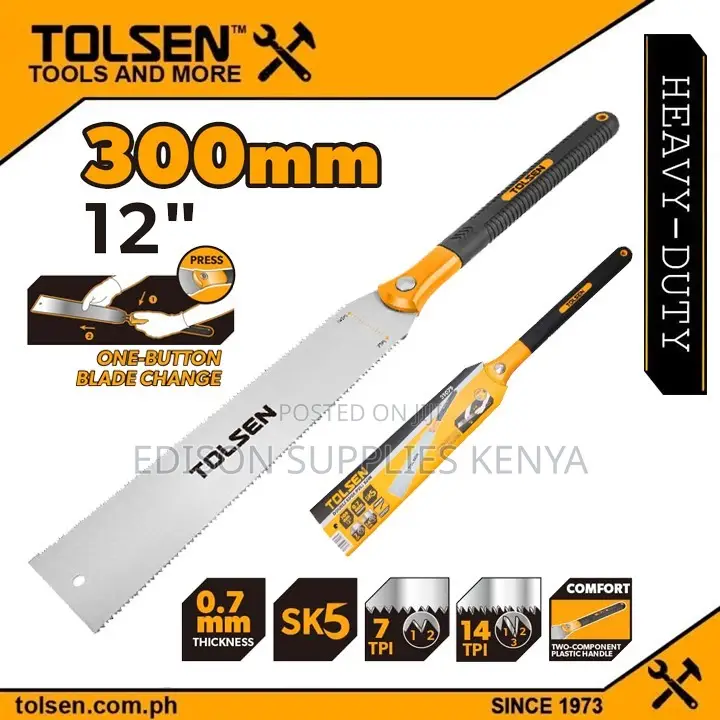 Japanese Hand Saw 12 Inch Tolsen Double Edge Pull Saw for Flush Cut
