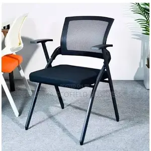 Black Foldable Mesh Office and Training Chair