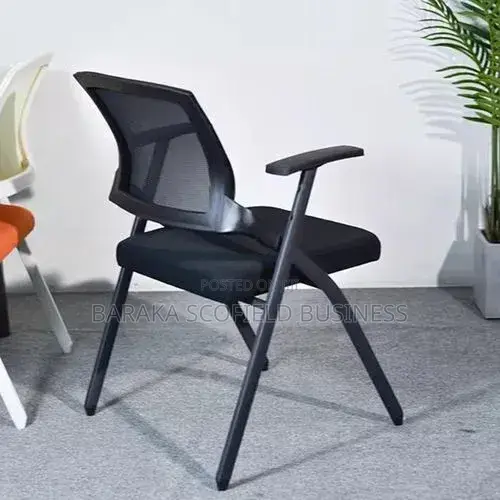 Black Foldable Mesh Office and Training Chair