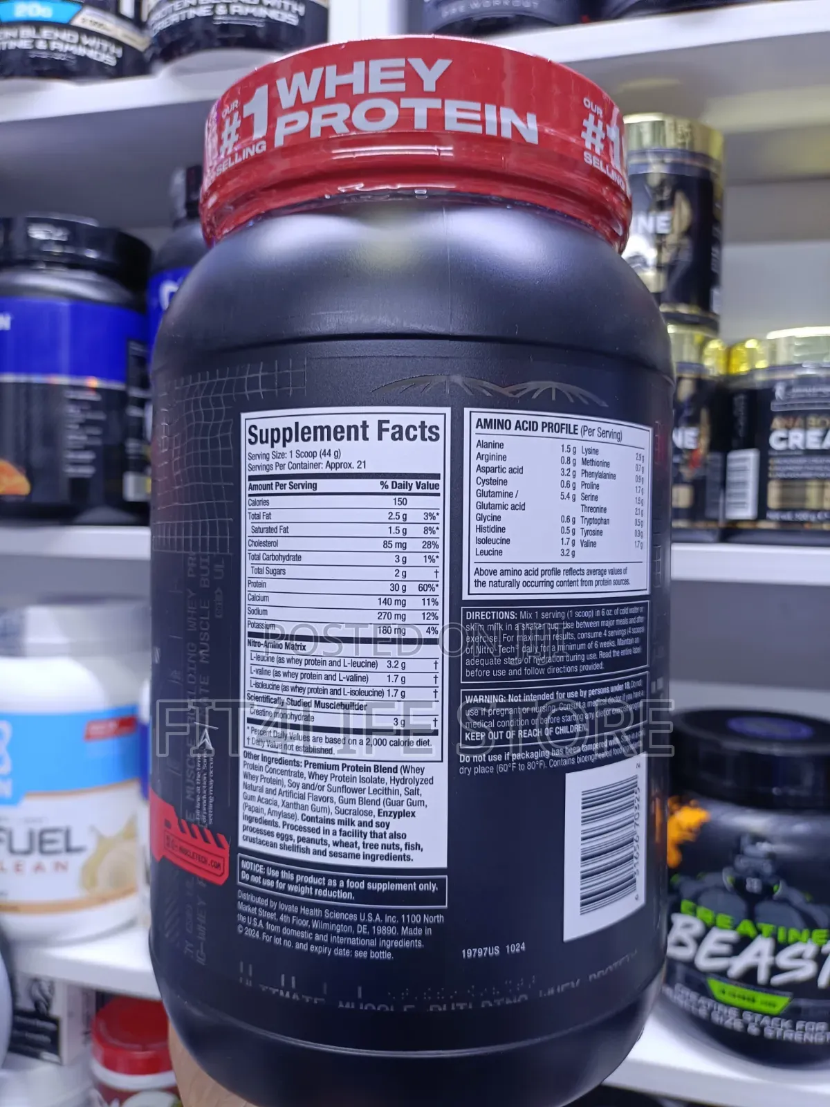 MuscleTech Nitro Tech Whey Protein 2 LBS (907g)