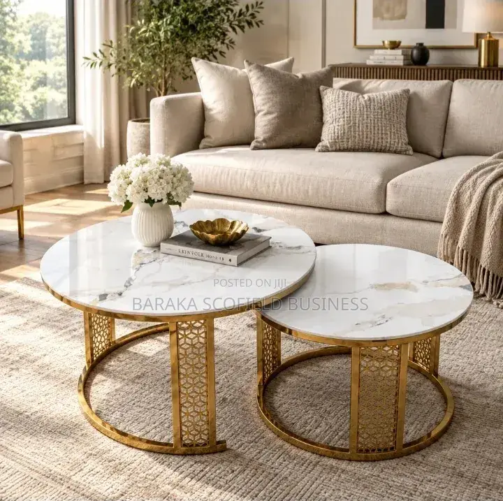 Beautiful Marbella Gold Nesting Table Set