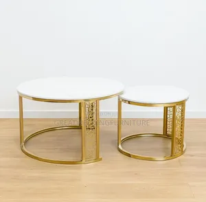 Beautiful Marbella Gold Nesting Table Set