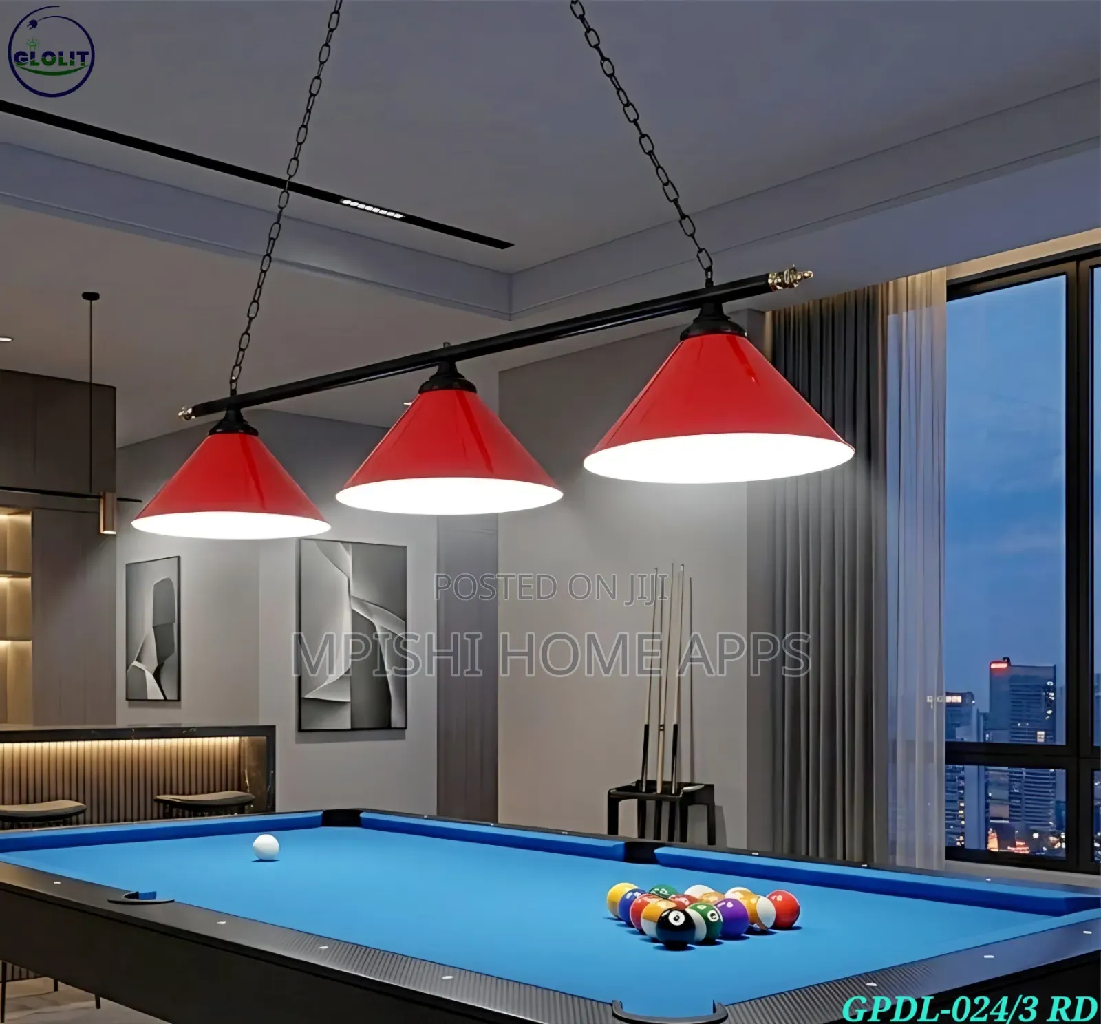 3-Light Hanging Island Pendant Light