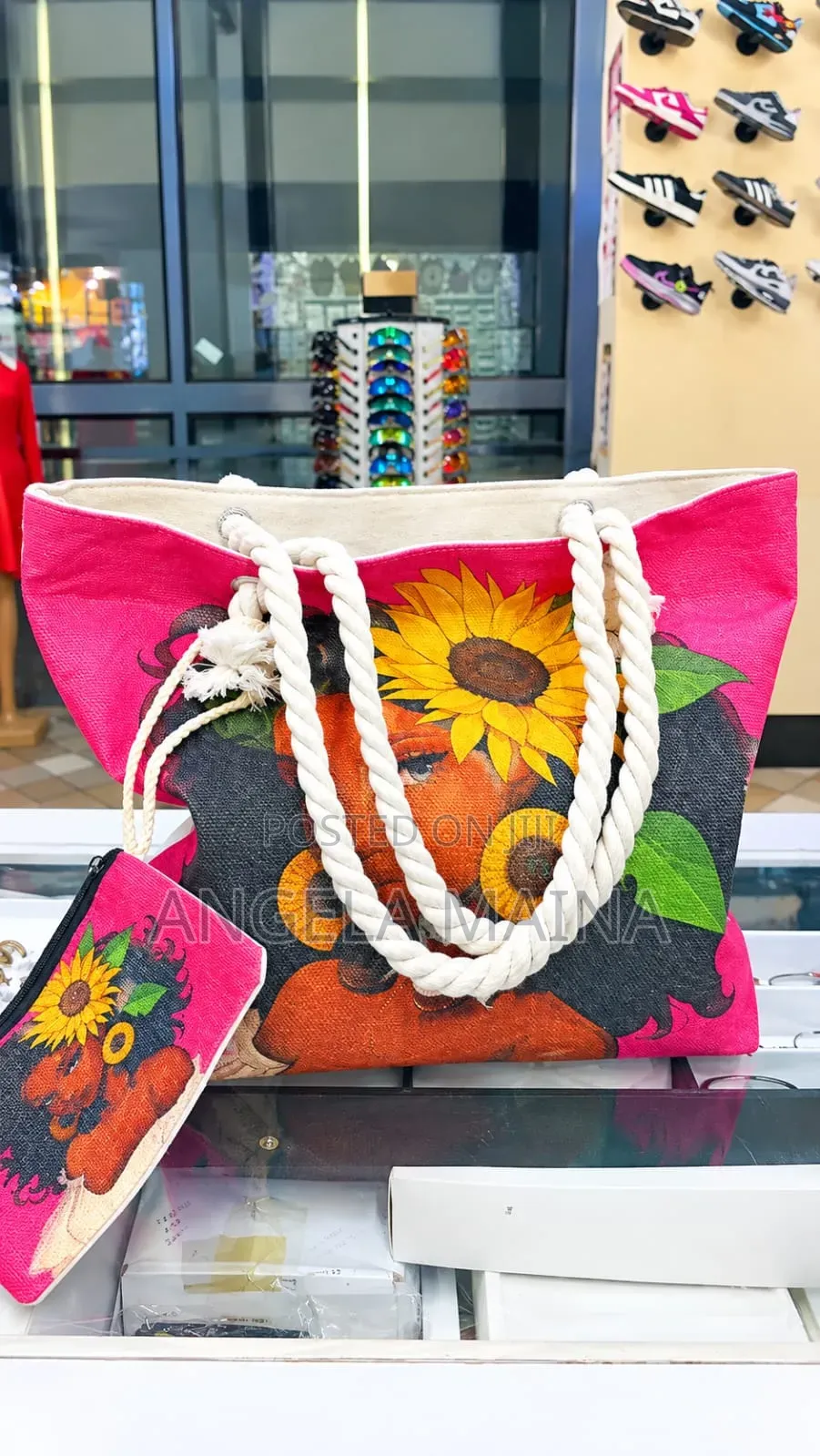 Fancy Canvas Tote Bags With Free Pouches