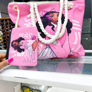 Fancy Canvas Tote Bags With Free Pouches
