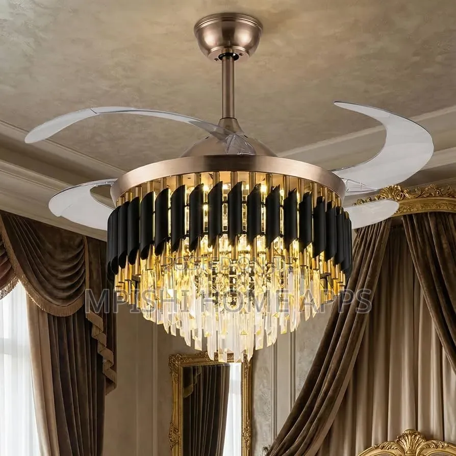 Luxury 2-in-1 Crystal Fandelier Ceiling Fan