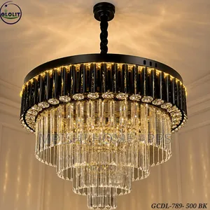 Modern Tiered Crystal Chandelier