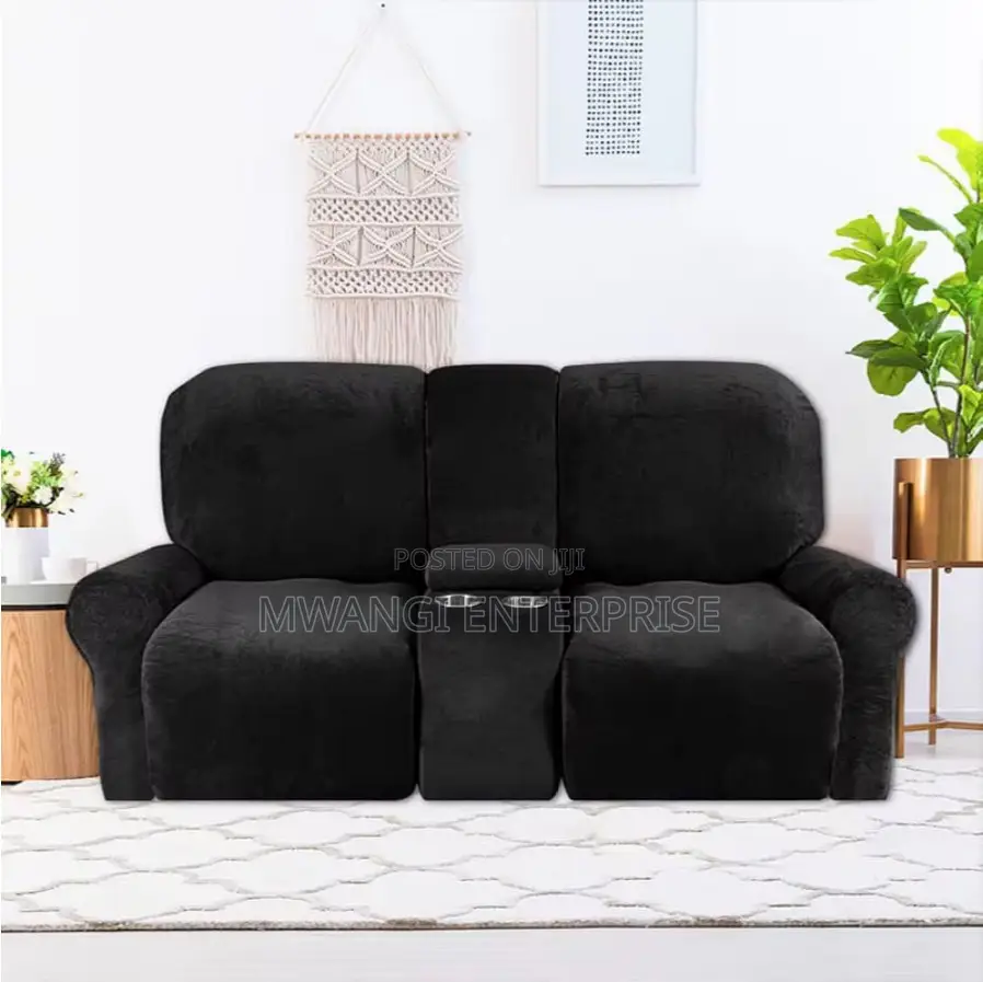 High Density Velvet Recliner Sofa Covers 1/2/3 Seater
