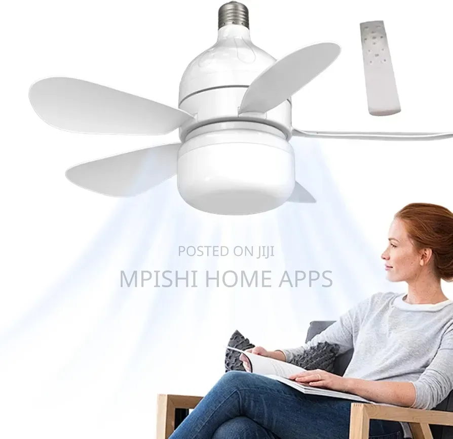 2-in-1 Ceiling Fan With LED Light & Remote Control