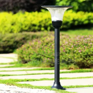 Solar-Powered LED Garden Bollard Light