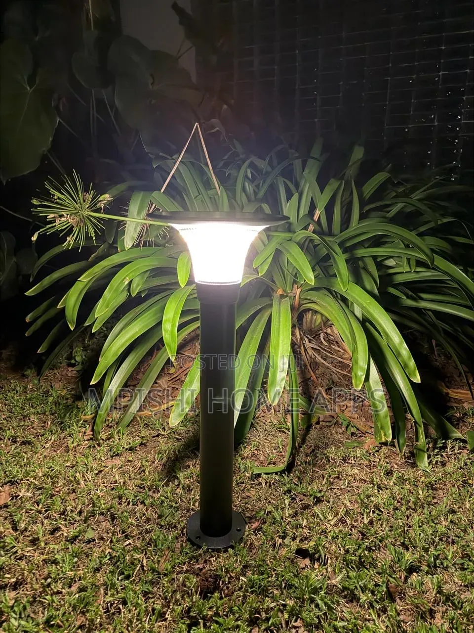 Solar-Powered LED Garden Bollard Light