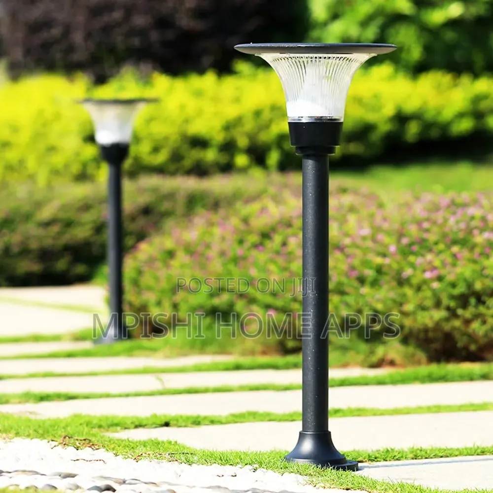 Solar-Powered LED Garden Bollard Light