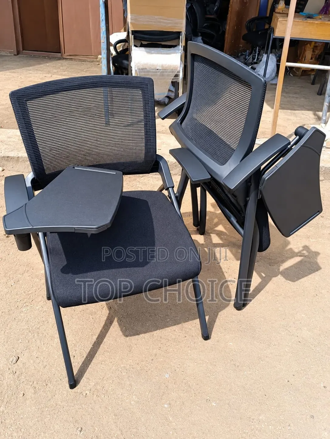 Modern Mesh Training Chair With Writing Tablet