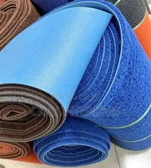 Blue and Grey No Slip Spaghetti PVC Antislip Mats