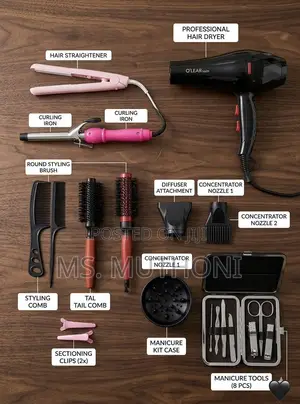 O'Lear Salon Professional 12-in-1 Hair Dryer Kit (Model OL8003)