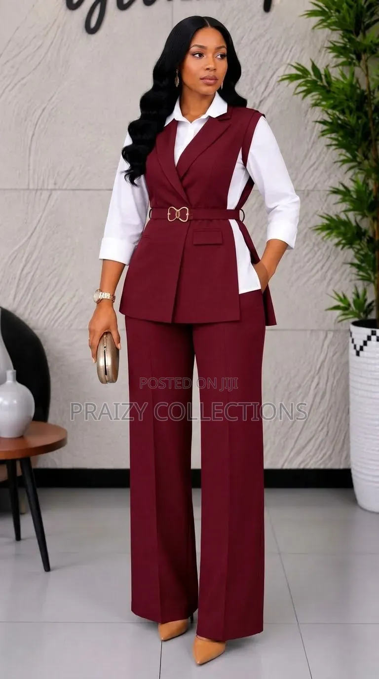 3pc Ladies Official Suit -Side Slit Coat