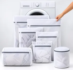 7pieces Set of White Mesh Bag