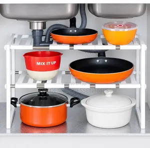 Under the Sink Rack Expandable 2-Tier Under-Sink Storage Rack