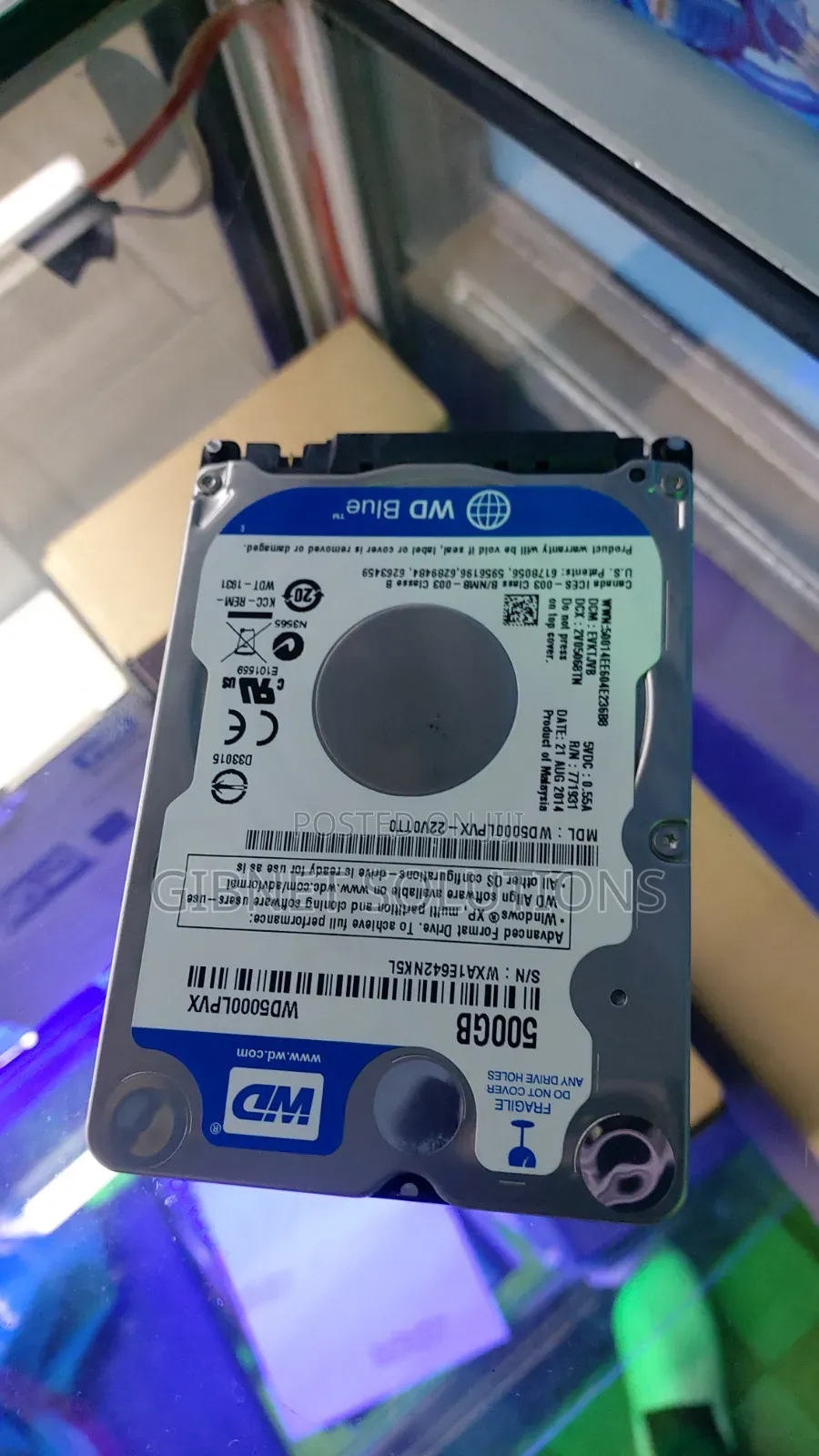 WD Blue 500GB Laptop Harddisk
