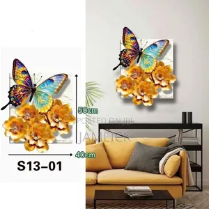 3D Embossed Butterfly & Flower Wall Wallpaper Wall Panels - Hk