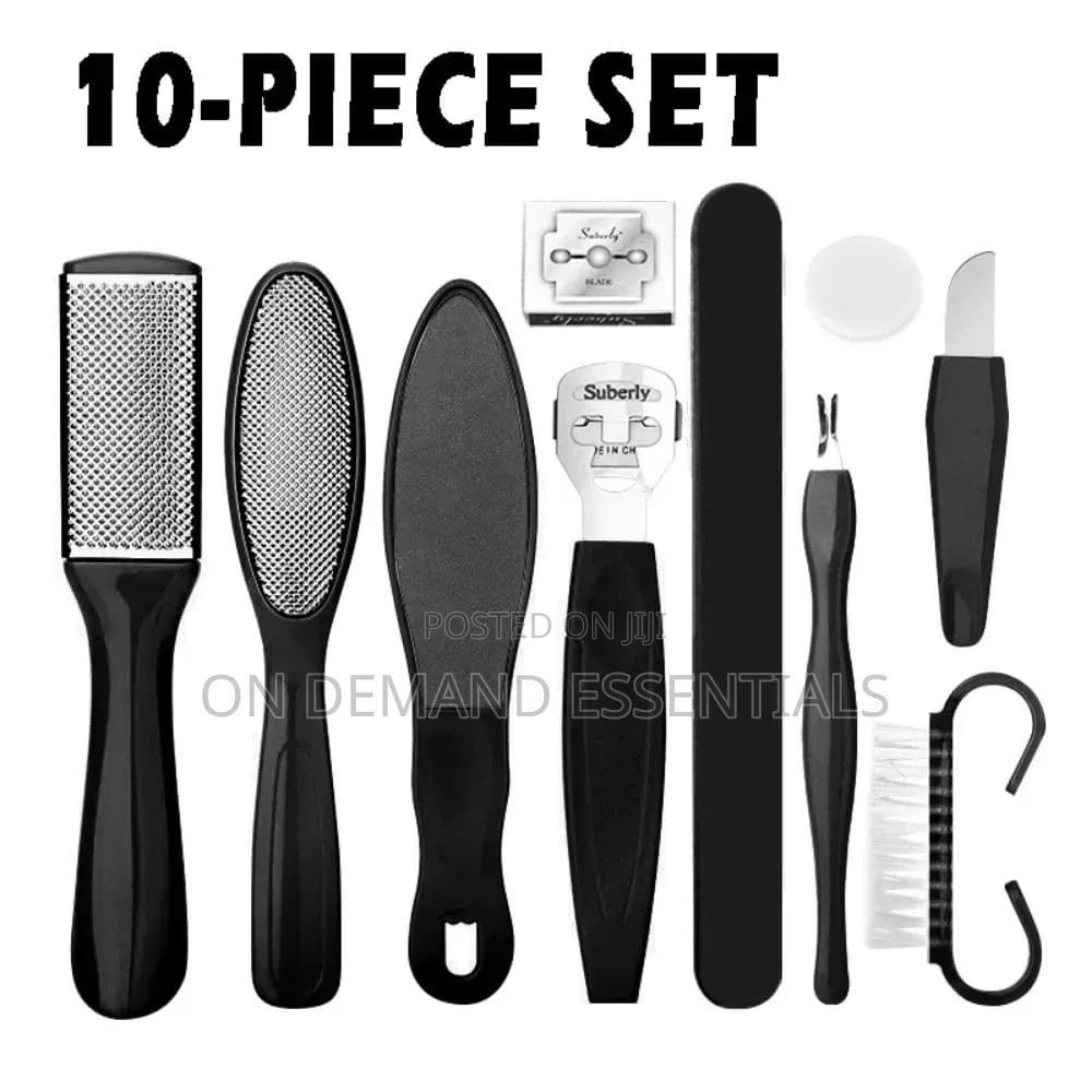 10pc Pedicure Set Peeling and Exfoliating Calluses Foot Scrubbing