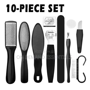 10pc Pedicure Set Peeling and Exfoliating Calluses Foot Scrubbing