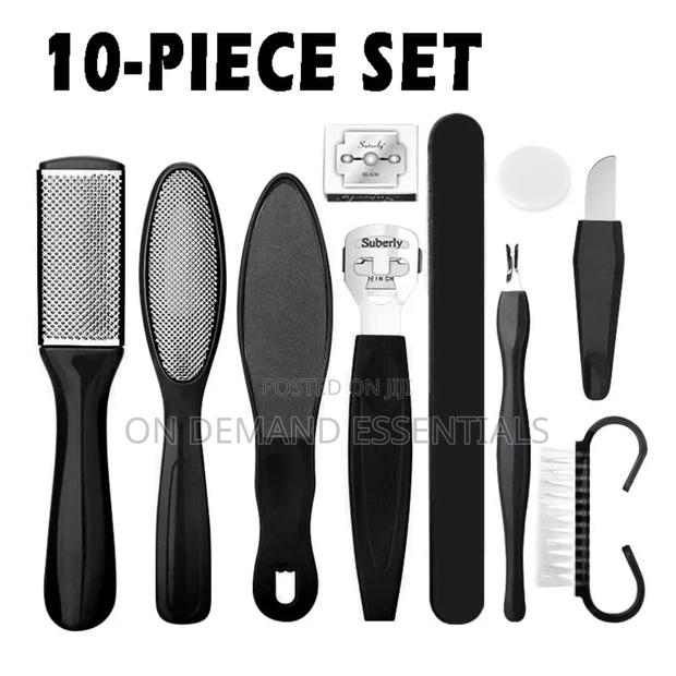 10pc Pedicure Set Peeling and Exfoliating Calluses Foot Scrubbing