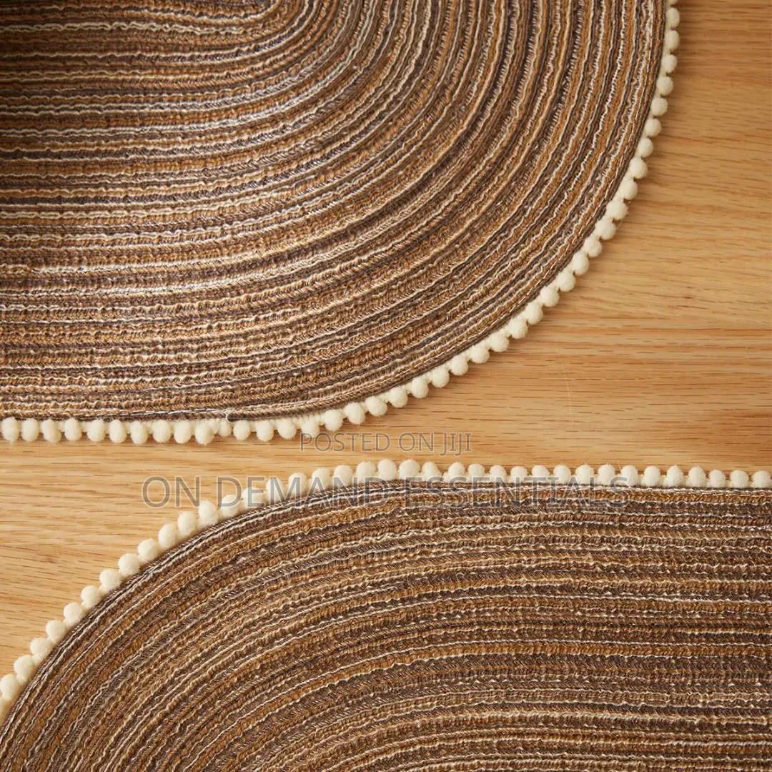 1pc Decorative Home Hotel Oval Braided Placemats