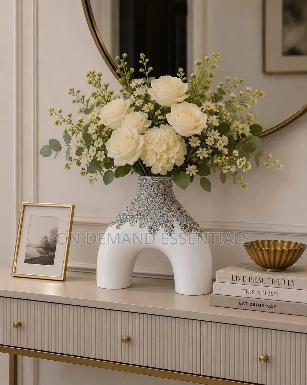 Minimalist Nordic Boho Ceramic Vase for Table Decoration