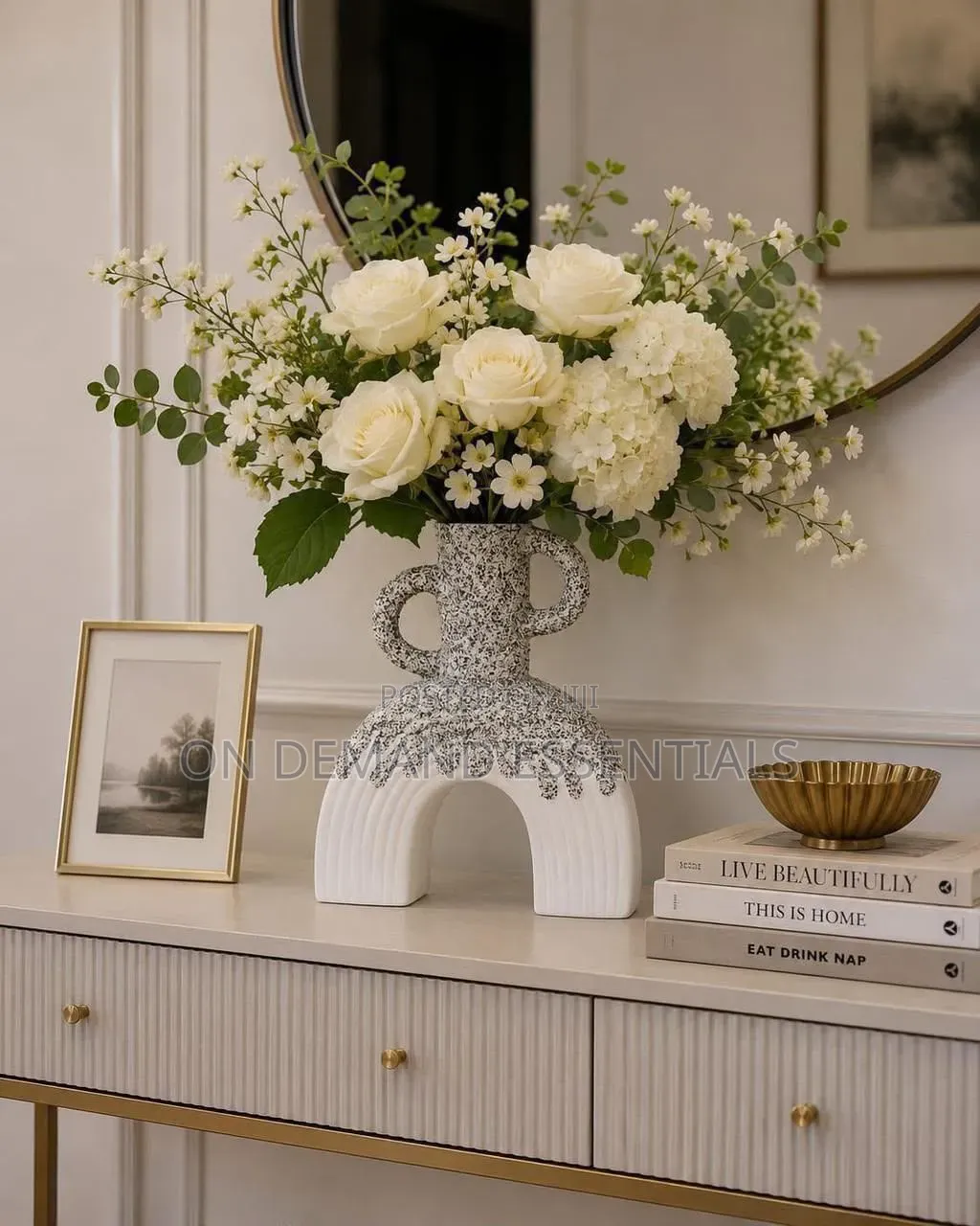 Minimalist Nordic Boho Ceramic Vase for Table Decoration