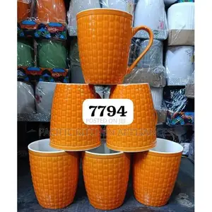 Orange Rough Mug Set of 6pcs