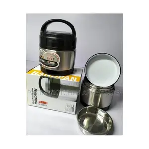 Steel Heat Preservation Vacuum Food Flask Hand Pan 1ltr