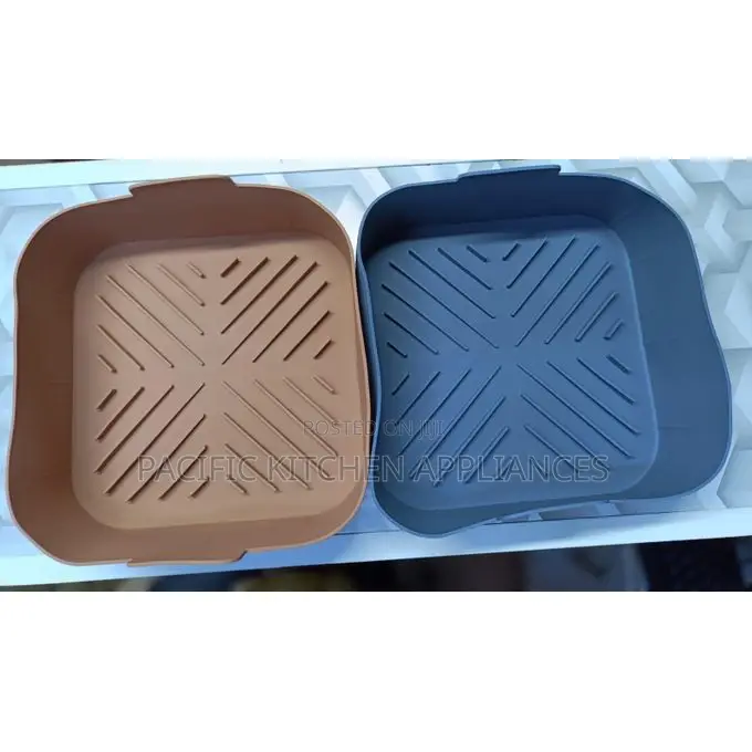 2Pcs Square Silicone Airfryer Basket Liner Non Stick