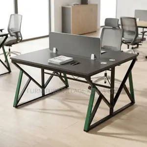 Workstation; 2 Way-Metal Frame Computer Workstation Table