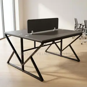 Workstation; 2 Way-Metal Frame Computer Workstation Table