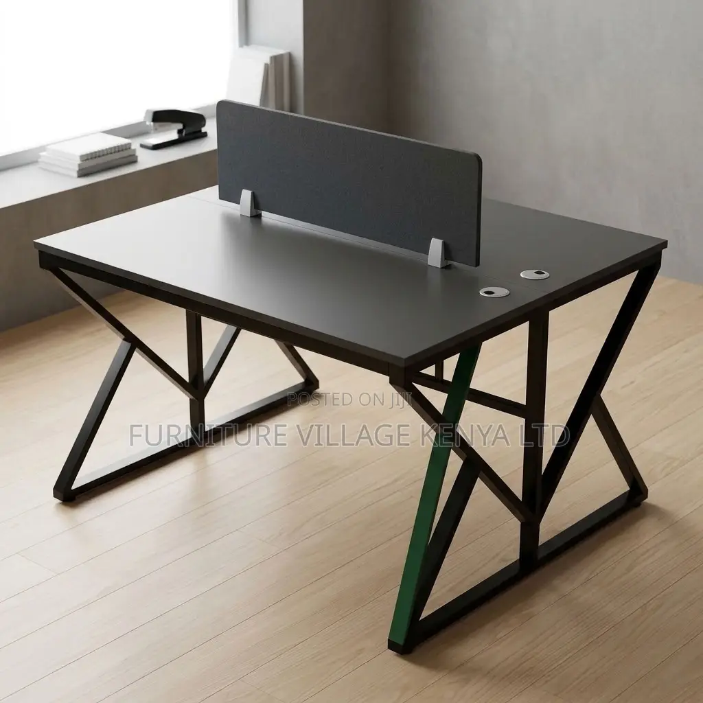Workstation; 2 Way-Metal Frame Computer Workstation Table