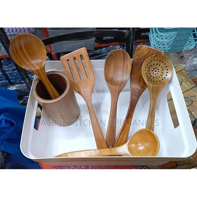 Cooking Spoon Set – Natural Brown – Wooden