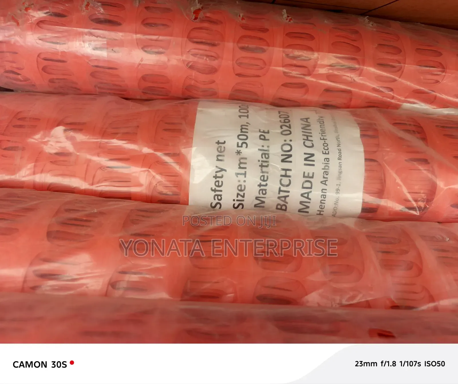 Heavy Duty 1m by 50M Barrier Net