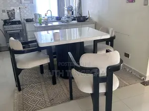 4 Seater Marble Dining Table With Hard Wood