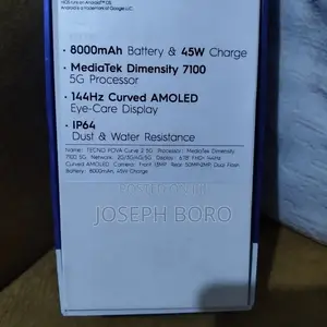 Tecno Pova Curve 2 5G 256 GB Silver